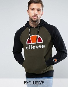 Худи с крупным логотипом и рукавами реглан Ellesse - Зеленый