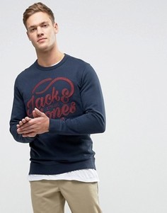 Свитшот с принтом Jack &amp; Jones Originals - Темно-синий