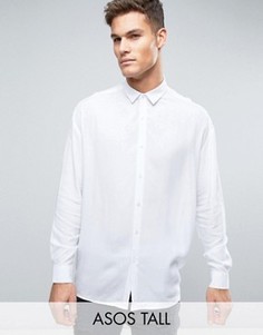 Белая oversize-рубашка из вискозы ASOS TALL - Белый