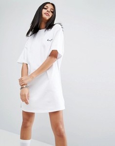 Трикотажное платье с вышивкой Homegirl ASOS - Белый