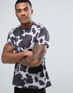 Футболка со сплошным камуфляжным принтом Religion - Серый