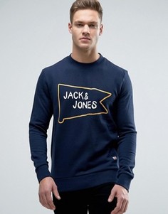 Свитшот с принтом Jack &amp; Jones Originals - Темно-синий