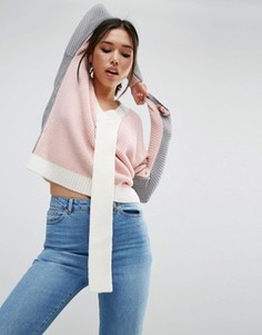 Джемпер в стиле колор блок с отделкой ASOS - Мульти