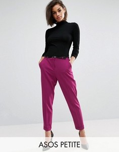 Брюки-сигареты с ремнем ASOS PETITE - Розовый