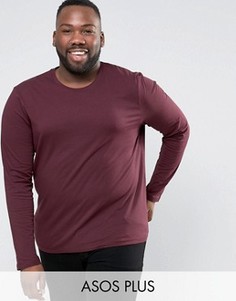 Лонгслив с круглым вырезом ASOS PLUS - Красный