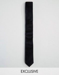 Черный бархатный галстук Reclaimed Vintage - Черный