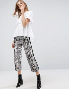 Брюки с широкими штанинами и змеиным принтом ASOS - Мульти
