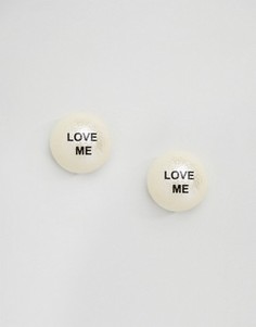 Серьги-гвоздики ограниченной серии Love Me - Золотой Asos