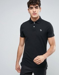 Черное обтягивающее поло с логотипом Abercrombie &amp; Fitch - Черный