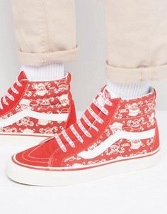 Красные кеды Vans 50th Anniversary Sk8-Hi 38 VA2XS1LVT - Красный