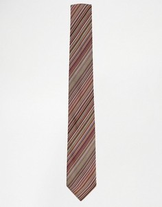 Шелковый галстук в полоску Paul Smith - Мульти