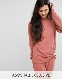 Свитшот с узлом ASOS TALL LOUNGE - Оранжевый