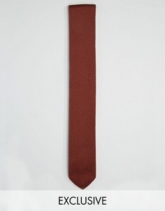 Классический трикотажный галстук Heart &amp; Dagger - Коричневый