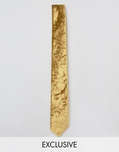 Бархатный галстук Noose &amp; Monkey - Золотой