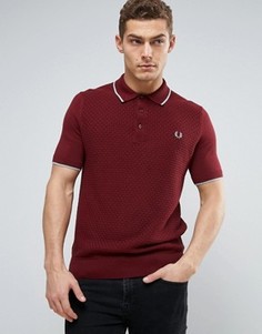 Красная футболка-поло в клетку Fred Perry - Красный