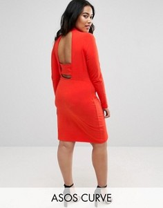 Облегающее платье миди ASOS CURVE - Красный