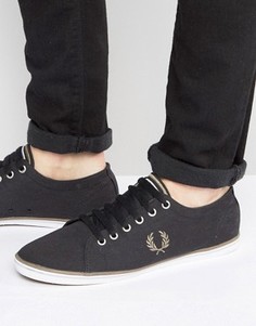 Саржевые кеды Fred Perry Kingston - Черный