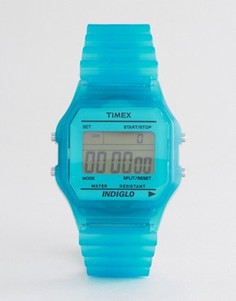Голубые цифровые часы Timex - Синий