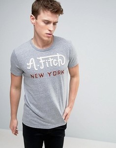Узкая футболка с аппликацией Abercrombie &amp; Fitch 1892 - Серый