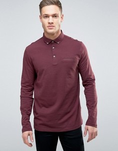 Поло с длинными рукавами Burton Menswear - Красный
