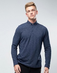 Поло с длинными рукавами Burton Menswear - Темно-синий