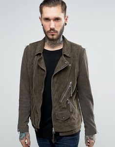 Кожаная куртка AllSaints - Серый