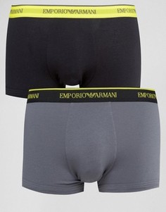 2 пары боксеров-брифов Emporio Armani - Черный