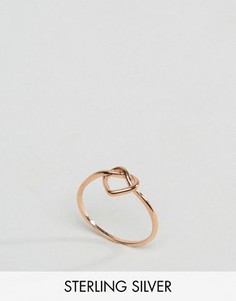 Серебряное кольцо цвета розового золота ASOS - Медный