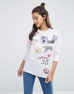 Лонгслив с принтом ASOS - Белый