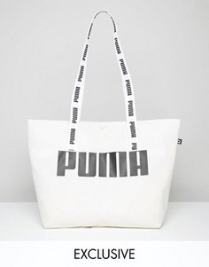Сумка-шоппер с суженными ручками Puma эксклюзивно для ASOS - Кремовый