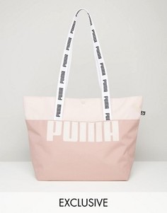 Сумка-шоппер с суженными ручками Puma эксклюзивно для ASOS - Розовый