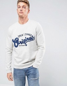 Свитшот с вышивкой Jack &amp; Jones Originals - Белый