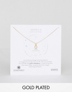 Ожерелье с халцедоном для рожденных в марте Dogeared - Золотой