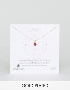 Ожерелье с рубином для рожденных в июле Dogeared - Золотой