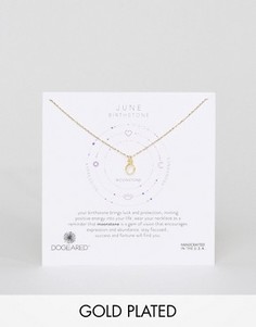 Ожерелье с лунным камнем для рожденных в июне Dogeared - Золотой