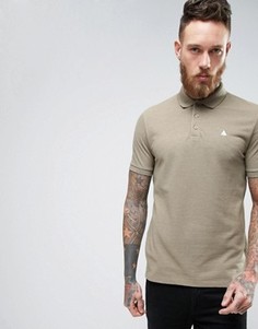 Зеленая меланжевая футболка-поло с логотипом ASOS - Коричневый