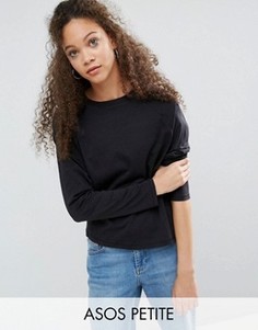 Свободная футболка ASOS PETITE - Черный