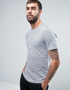 Футболка в жаккардовую полоску Only & Sons - Темно-синий