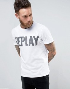 Футболка с логотипом Replay - Белый