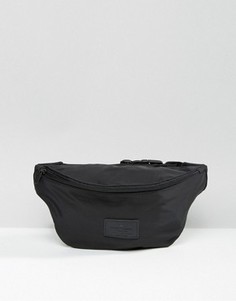 Черная сумка-кошелек на пояс с эффектом атласа ASOS - Черный
