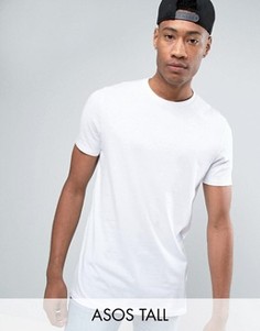 Белая длинная футболка ASOS TALL - Белый