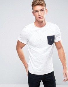 Футболка с контрастным анималистическим принтом на кармане Jack &amp; Jones Originals - Белый
