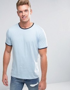 Базовая футболка с контрастной окантовкой Brave Soul - Синий