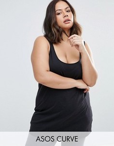 Удлиненная майка ASOS CURVE Ultimate - Черный