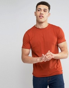 Футболка с необработанными краями Brave Soul Basic - Оранжевый