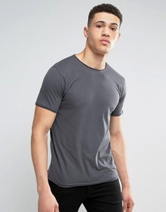 Базовая футболка с необработанными краями Brave Soul - Серый