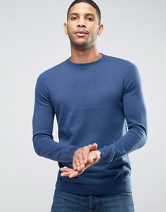 Синий трикотажный джемпер тонкой вязки New Look - Синий