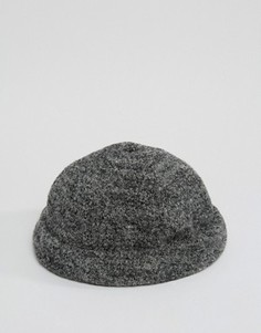 Серая меланжевая шапка ASOS - Серый