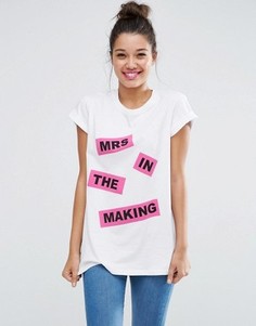 Футболка с принтом Mrs In The Making ASOS - Белый