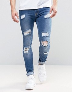 Выбеленные джинсы Brooklyn Supply Co - Синий